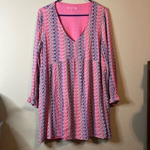 Simply Southern Baby Doll Dress Scallops Print Size L